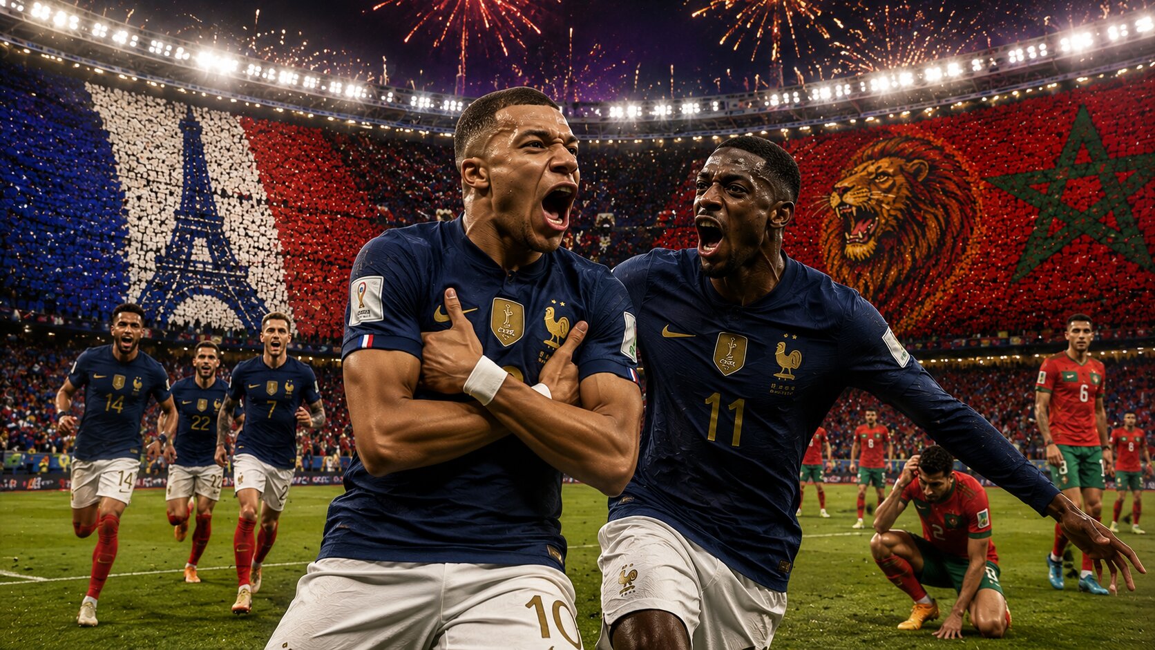 France 2-0 Morocco World Cup 2026 video goals and highlights