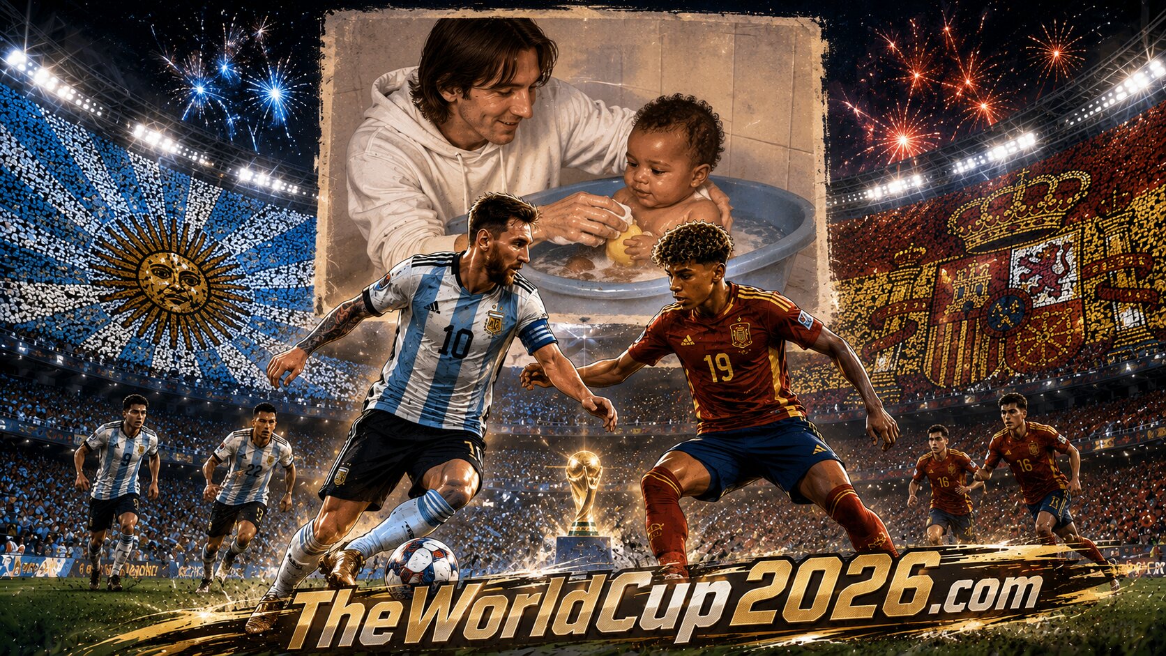 Messi and Baby Lamine Yamal photo featured image wworldcup2026