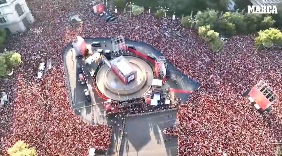 Spains world cup champions parade video and analysis