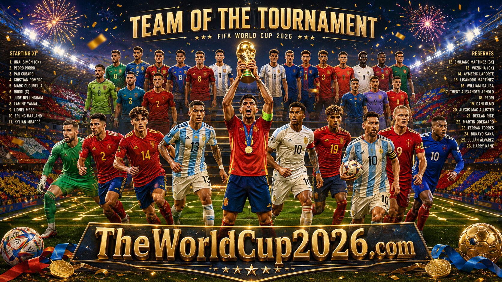 World Cup 2026 Team of the Tournament. Who were the best players of the 2026 world cup